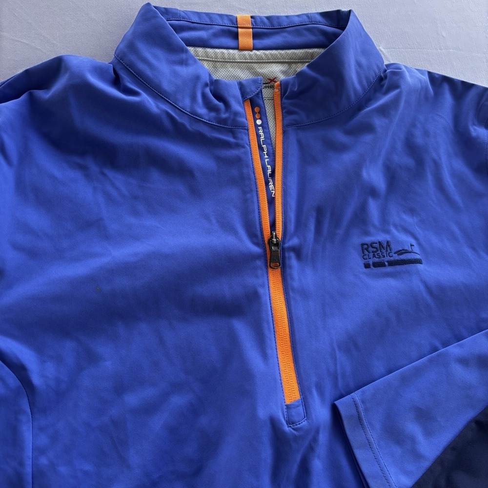 RLX Ralph Lauren Water Resistant Quarter Zip Pullover Blue‎ RSM Classic L